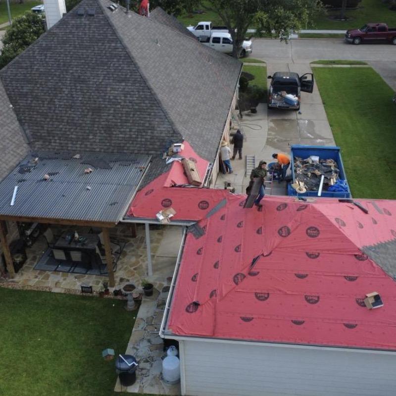 Residential roof underlayment installation in Pearland, TX