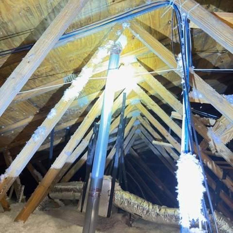 Attic roof decking and structural framing inspection Attic roof decking and structural framing inspection