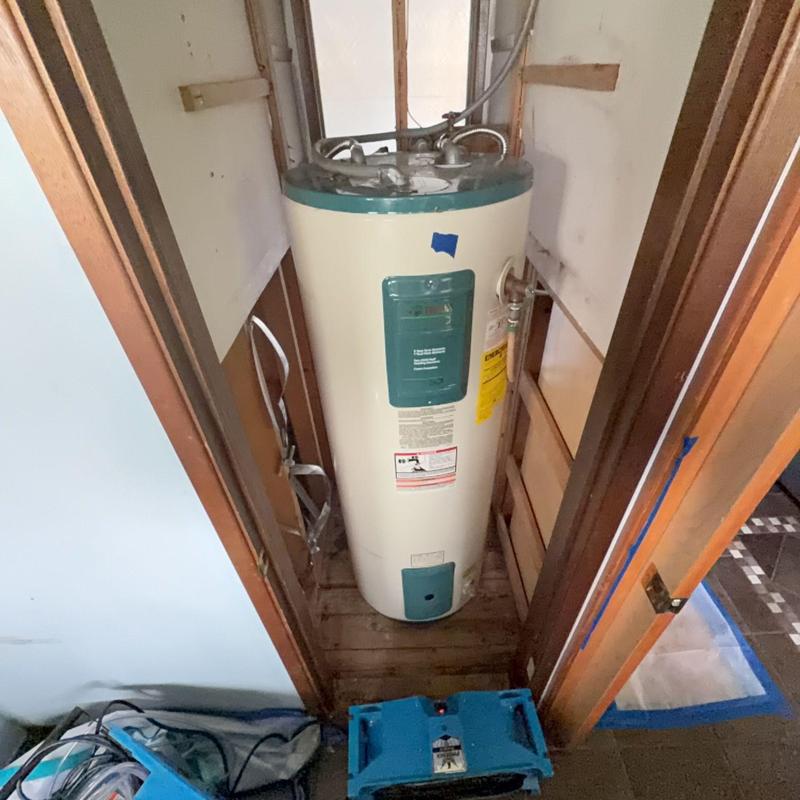 Water heater removal and line capping for restoration access