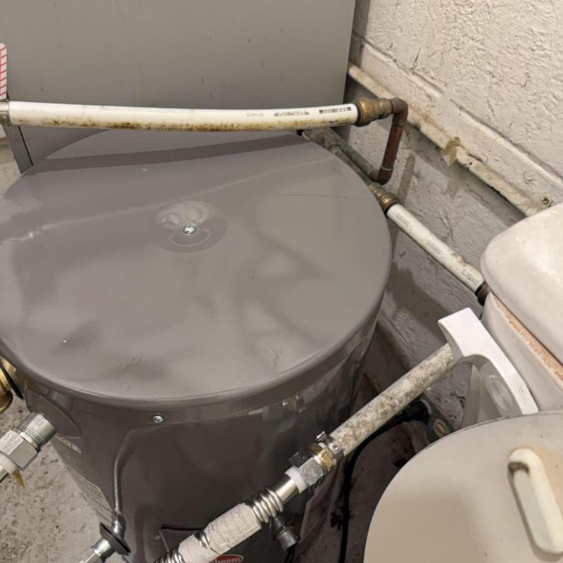 Rheem 10-gallon point-of-use water heater installation
