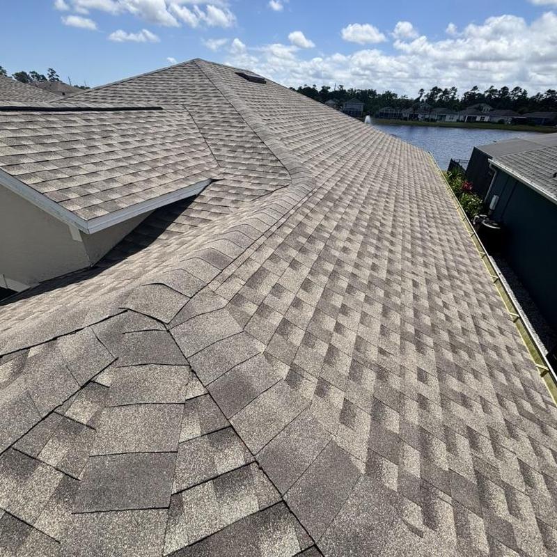 Architectural shingle roof on waterfront home Architectural shingle roof on waterfront home