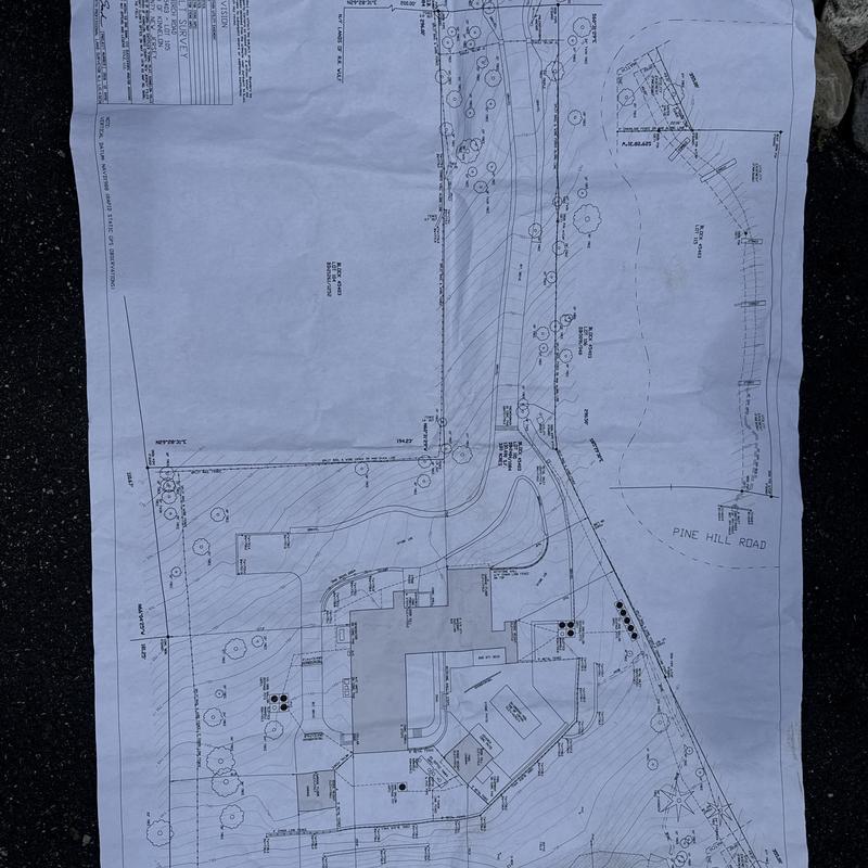 Site layout plan showing property and road details Site layout plan showing property and road details