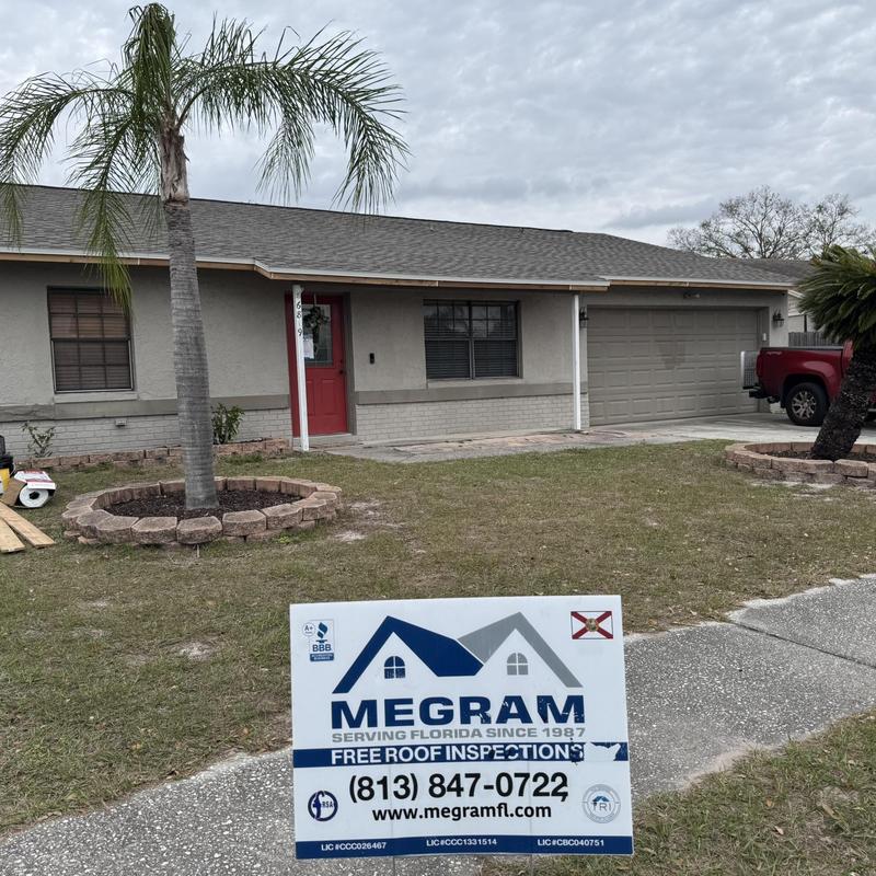 Architectural shingle roof upgrade on Florida home Architectural shingle roof upgrade on Florida home