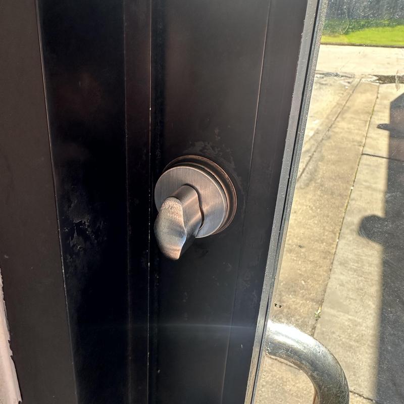 Commercial glass door thumb turn lock replacement