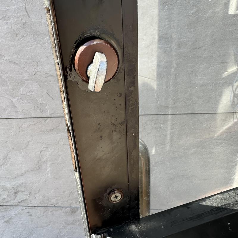 Commercial glass door thumb turn lock replacement