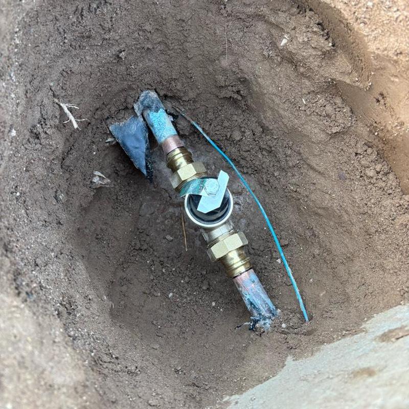 Zurn 1-inch pressure reducing valve installed underground Zurn 1-inch pressure reducing valve installed underground