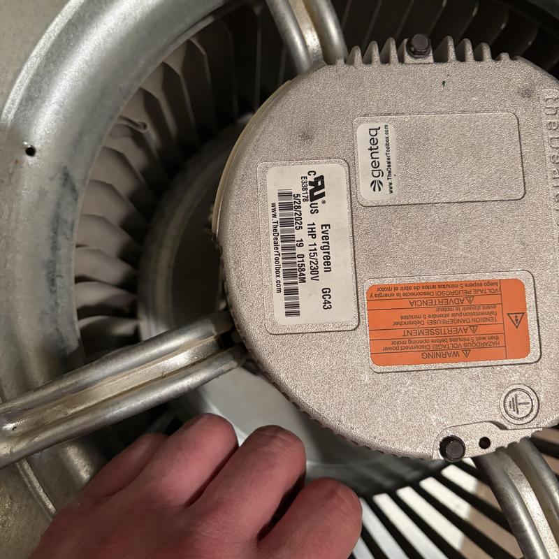 ECM blower motor inside HVAC furnace fan assembly