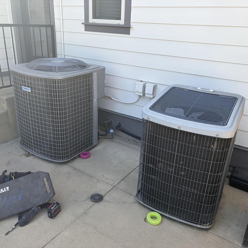 ICP 5-ton air conditioning units outside home