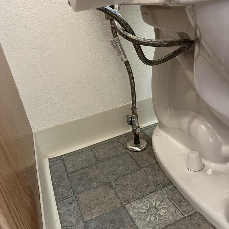 Toilet shut-off valve and braided supply line installation
