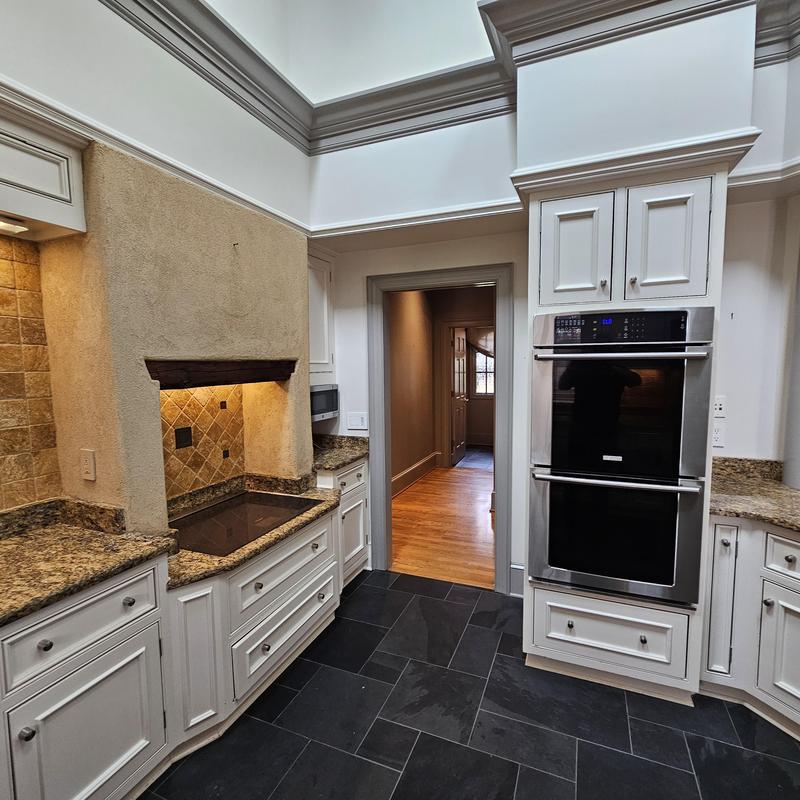 Double wall oven and electric cooktop in remodeled kitchen Double wall oven and electric cooktop in remodeled kitchen