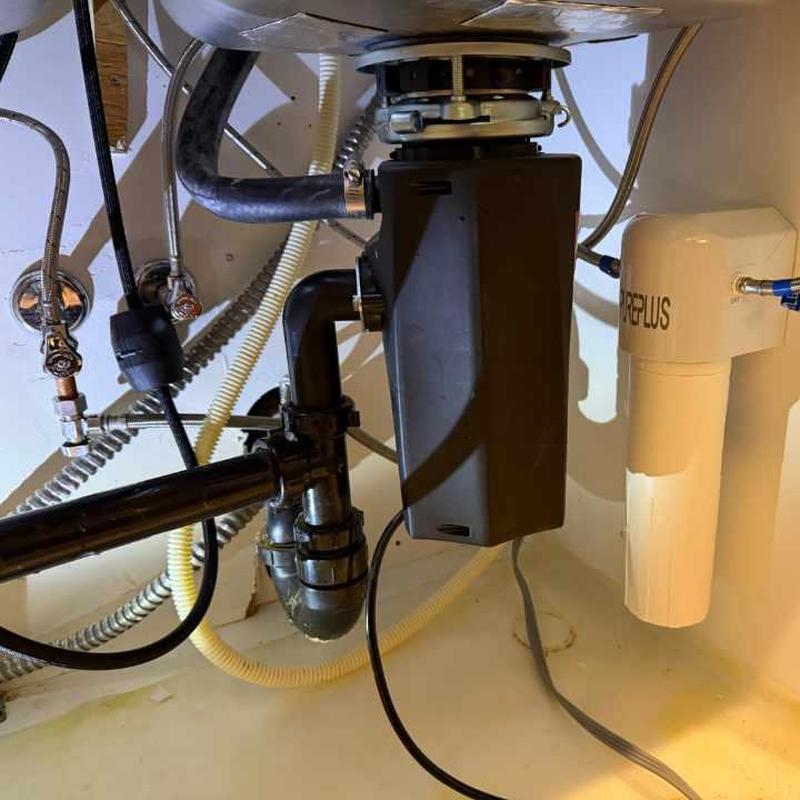 Garbage disposal and water filtration system installation