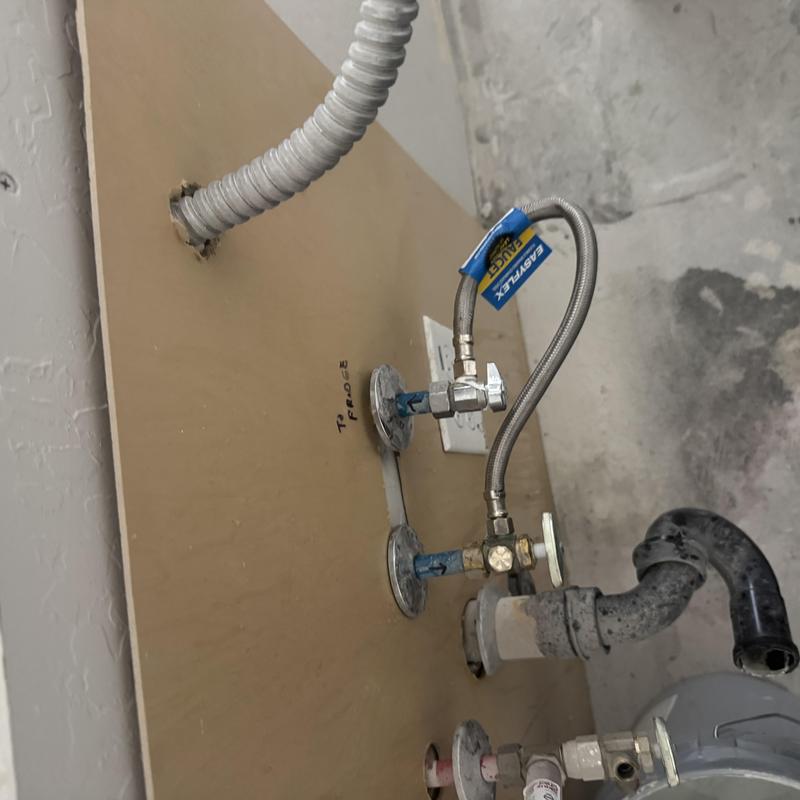 Pecks line on ice box plumbing for remodel Pecks line on ice box plumbing for remodel