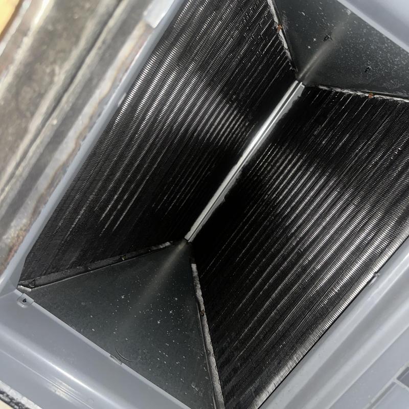 HVAC air handler coil inside unit in Tallahassee