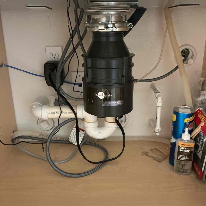 Badger 5 garbage disposal installed under sink