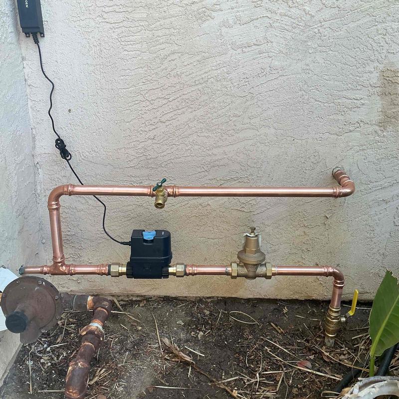 Moen Flo mechanical shut-off valve and regulator setup