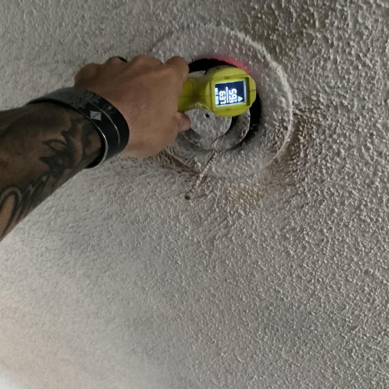 HVAC duct temperature check with handheld meter HVAC duct temperature check with handheld meter