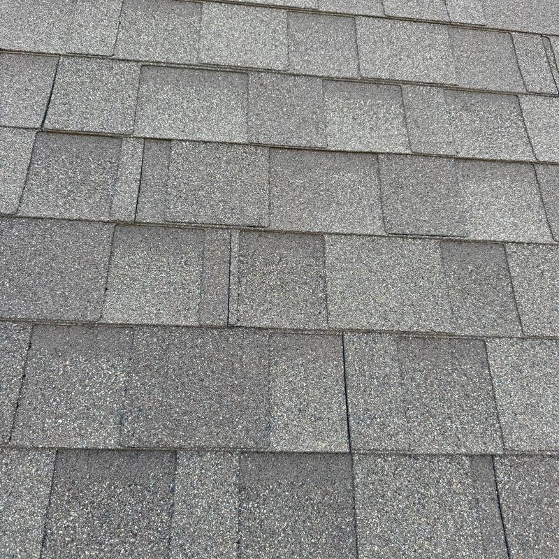 Front dormer asphalt shingles on roof slope