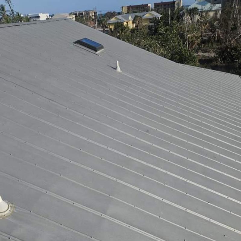5V crimp metal roof with impact-rated skylights 5V crimp metal roof with impact-rated skylights