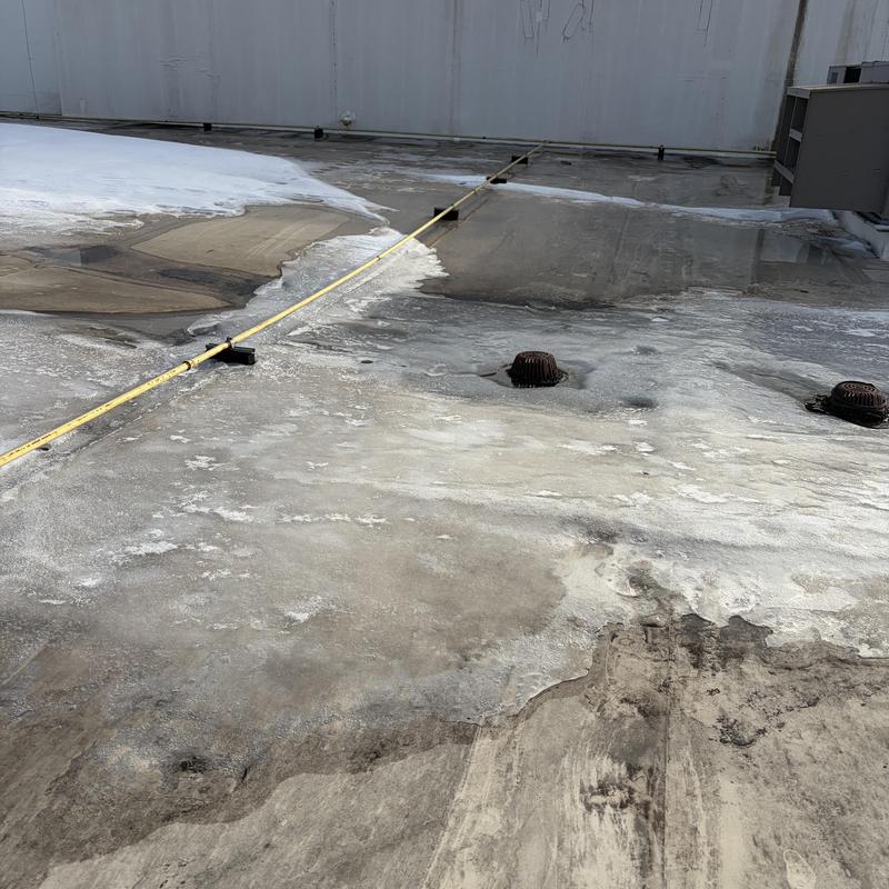 Single ply roofing drain with repair patches