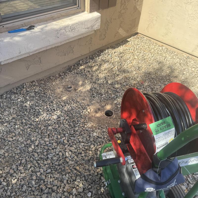 Sewer mainline jetting equipment near cleanout access