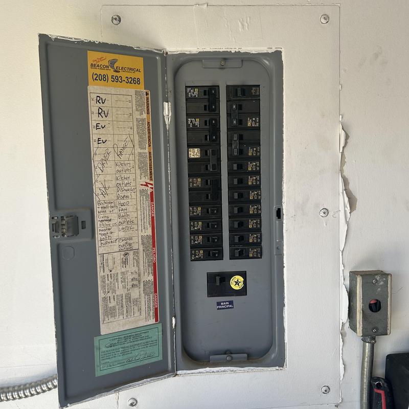 30 amp breaker panel with RV circuit labeled 30 amp breaker panel with RV circuit labeled