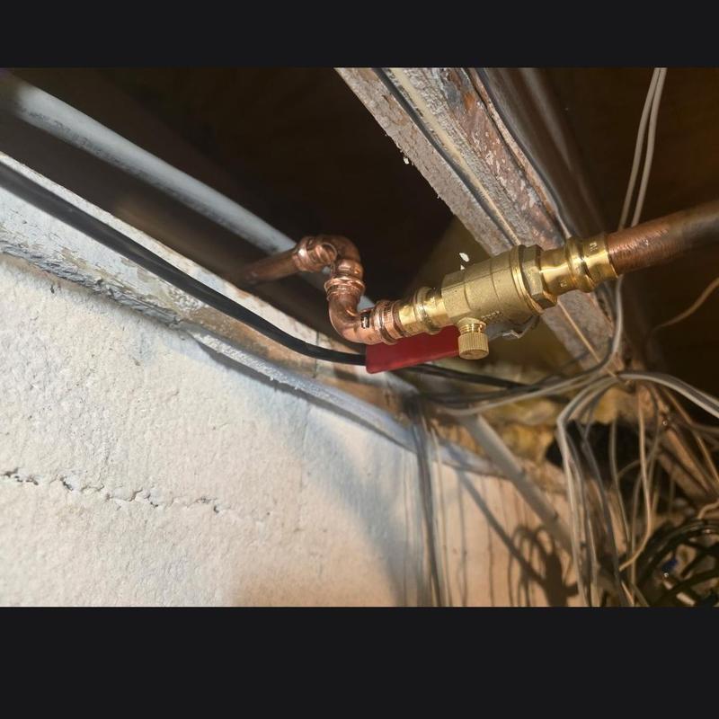 Frost-free hose bib with 12-inch ball valve installation