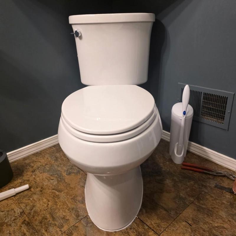 Toilet installation with Watco waste overflow replacement