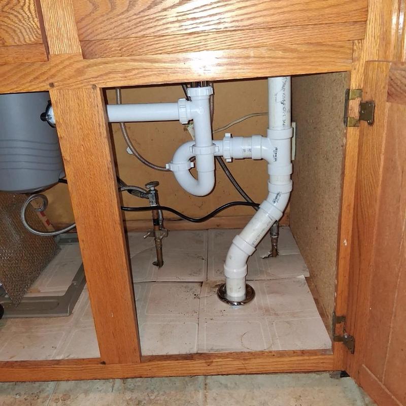 Under-sink PVC drain pipes and water supply lines replacement