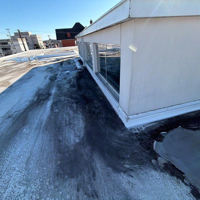 TPO roofing membrane damage near roof windows