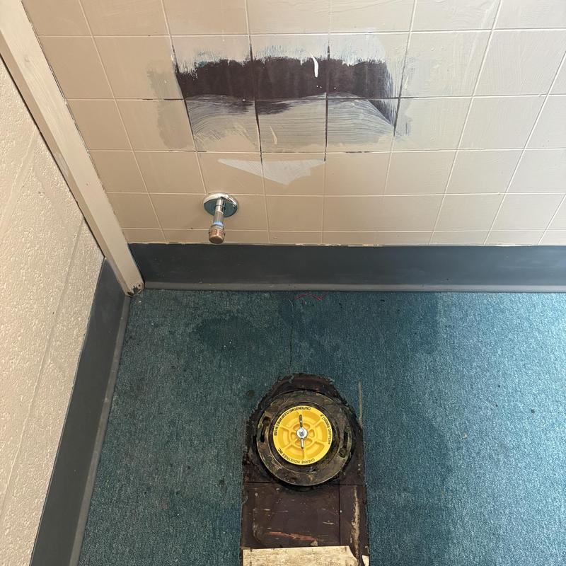 Toilet flange and water supply line with capped waste pipe