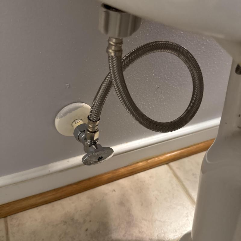 Toilet shut off valve and braided supply line installation Toilet shut off valve and braided supply line installation