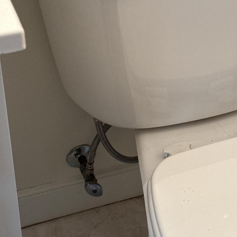 Toilet water supply line and shutoff valve installation Toilet water supply line and shutoff valve installation