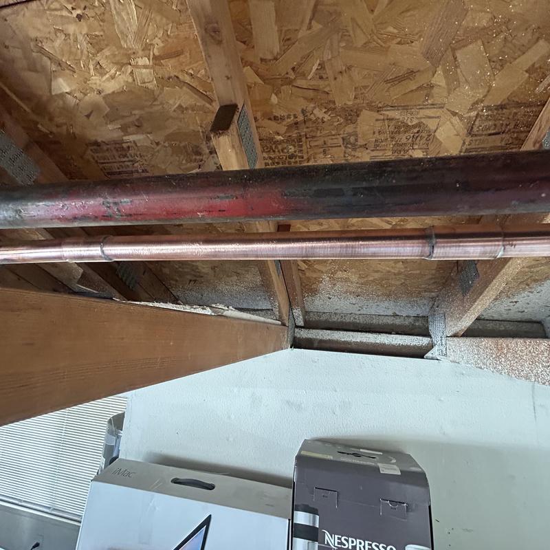 Three-quarter type L copper pipe installation