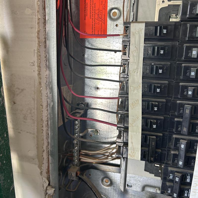 Electrical panel wiring and circuit breakers in service panel Electrical panel wiring and circuit breakers in service panel