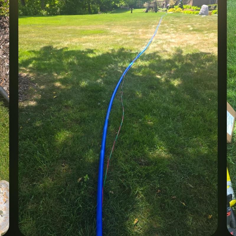 Deep well pump poly pipe and wiring installation