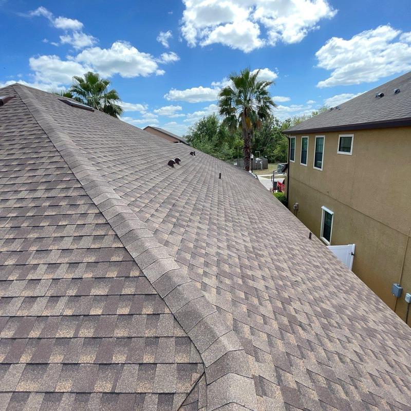Asphalt shingle roof replacement with ridge vent in Riverview FL Asphalt shingle roof replacement with ridge vent in Riverview FL