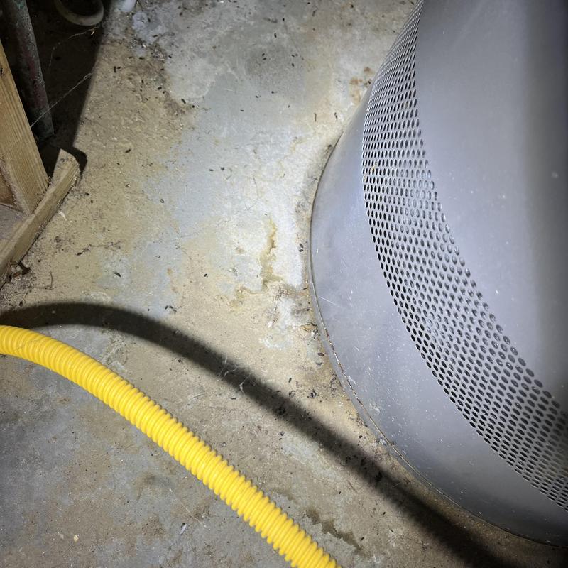 Gas water heater bottom with cracking and leaking tank Gas water heater bottom with cracking and leaking tank