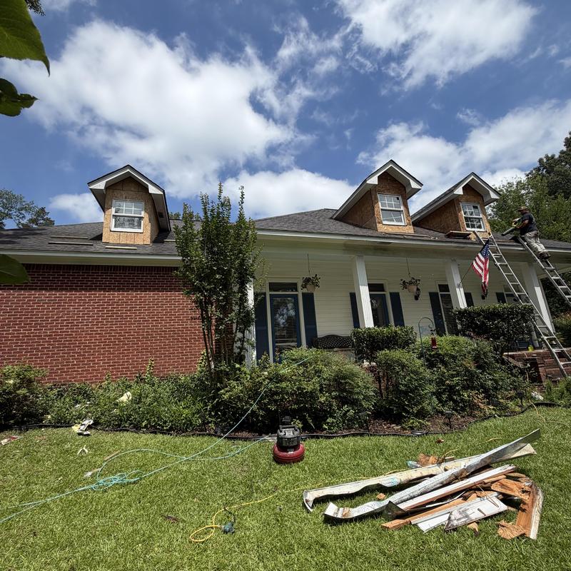 Dormer siding removal and replacement with flashing