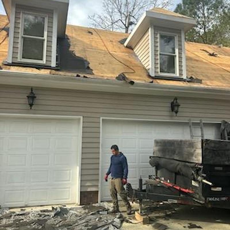 Roof decking replacement on house with dormer windows Roof decking replacement on house with dormer windows