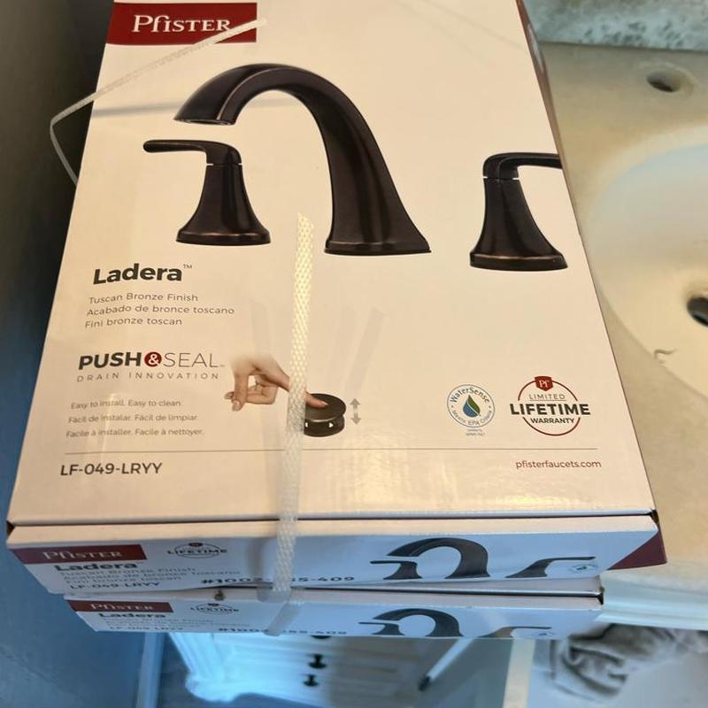Widespread bathroom faucets in Tuscan bronze finish Widespread bathroom faucets in Tuscan bronze finish