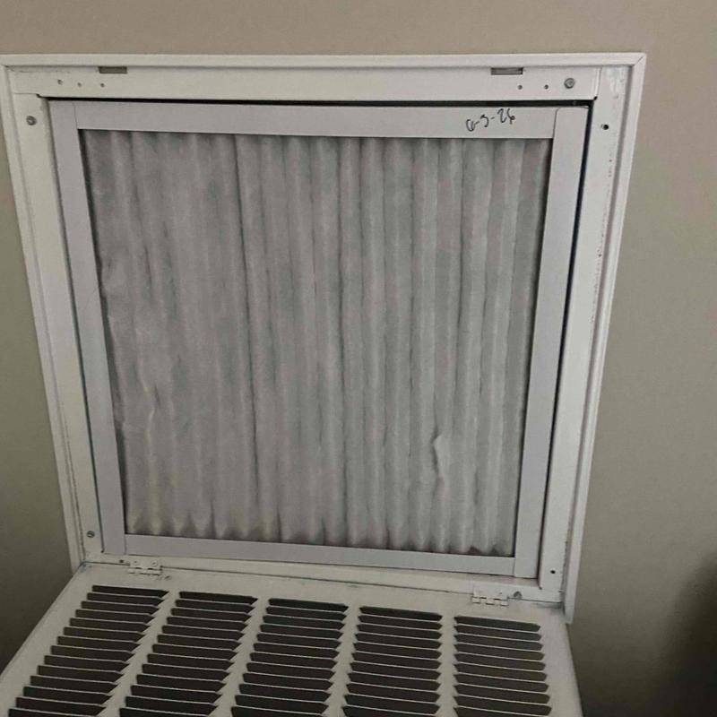 Air filter inside furnace vent grille cleaning Air filter inside furnace vent grille cleaning