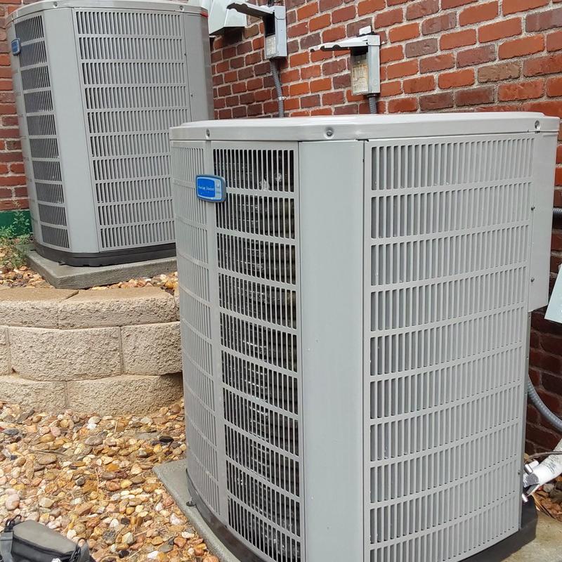 American Standard air conditioner units outdoors