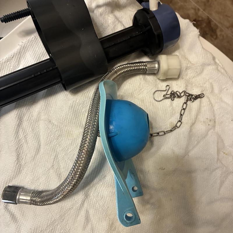 Toilet flapper and braided water supply line replacement