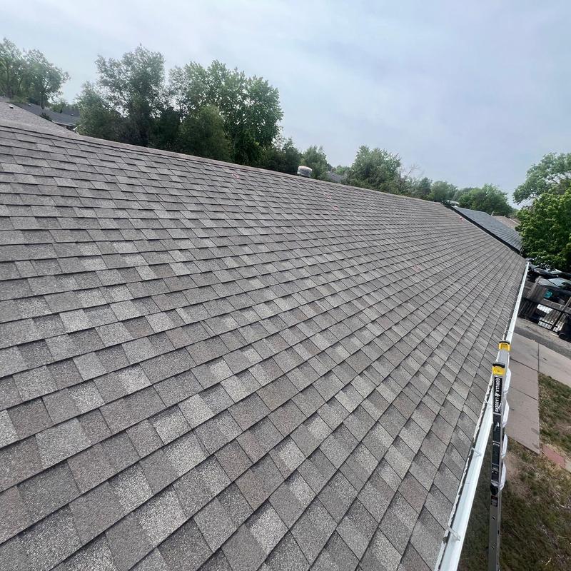 Shingle roof with hail damage inspection in Denver Shingle roof with hail damage inspection in Denver