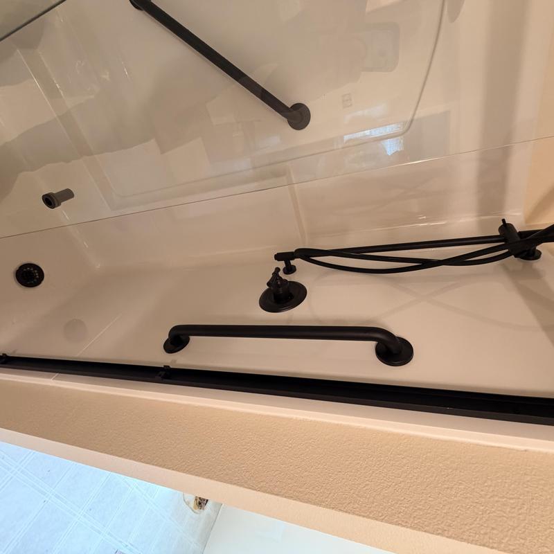 Matte black shower valve and handheld assembly