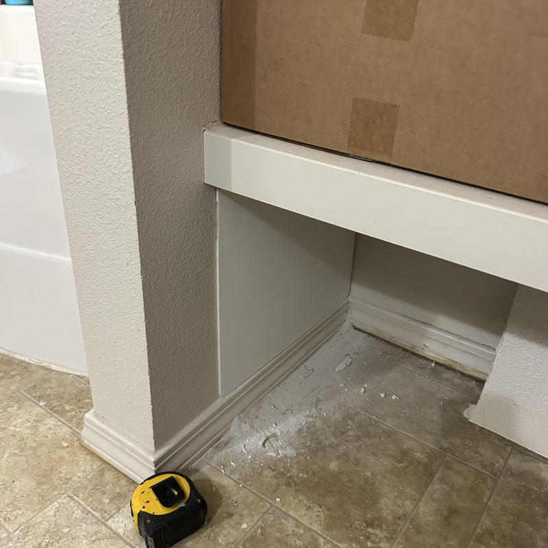 Shower waste and overflow leak repair area near tub Shower waste and overflow leak repair area near tub