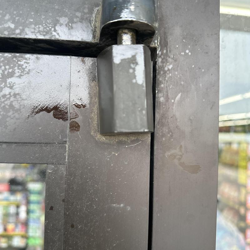 Aluminum frame glass door continuous hinge installation
