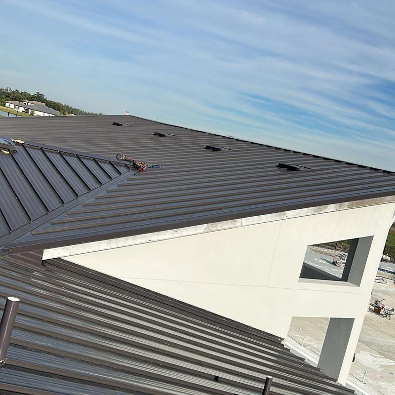 Standing seam metal roof with peel and stick underlayment Standing seam metal roof with peel and stick underlayment