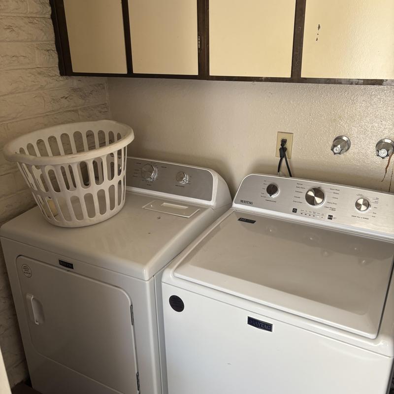Washer and dryer unit with laundry hookup