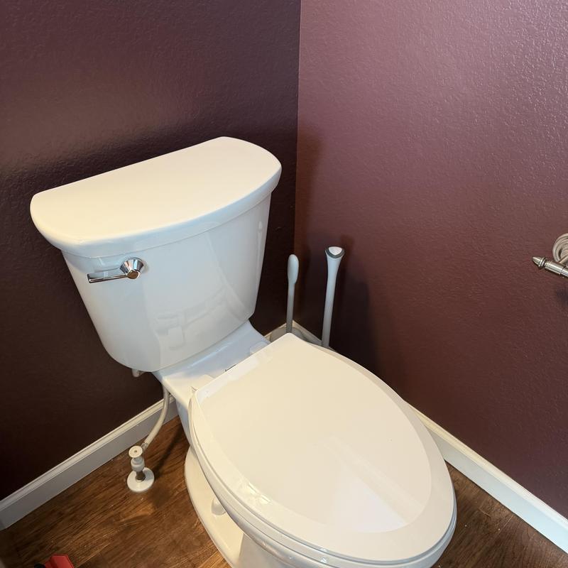 Toilet installation with customer-supplied unit in bathroom Toilet installation with customer-supplied unit in bathroom